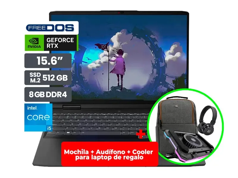 Laptop Lenovo IdeaPad  Gamer 3 15IAH7 Intel i5-12450H 8GB/SSD512GB/V4GB RTX3050/15.6" FD FreeDos