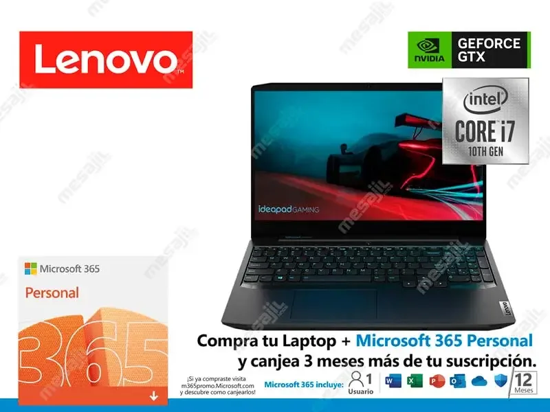 Laptop Lenovo IdeaPad  Gaming 3 15IMH05 Intel i7-10750H 8GB/SSD512GB/GTX 1650TI/15.6" FHD IPS/W10H