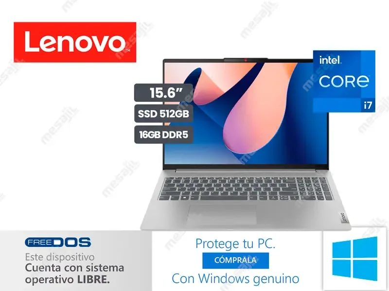 Laptop Lenovo IdeaPad  Slim 5 Intel i7-13620H 16GB/SSD512GB//15.6"/FreeDos