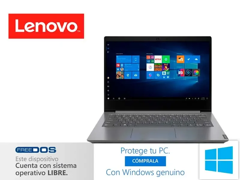 Laptop Lenovo Ideapad V14-IKB Intel Core i3-7020U 4GB/1TB 14" (81YA003RLM) No incluye windows