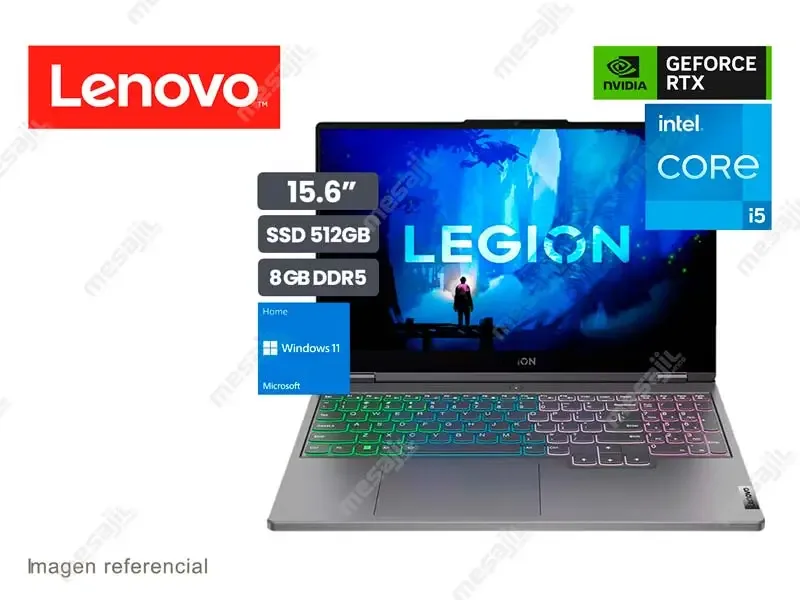 Laptop Lenovo Legion 5 15IAH7 Intel Core i5-12450H 8GB/SSD 512GB/RTX3050 V4GB/15.6"FHD/ W11h