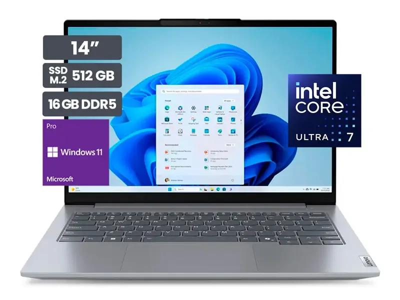Laptop Lenovo ThinkBook 14 G7 14" Intel Core Ultra 7 155H 16GB SSD512GB Wind11 Pro