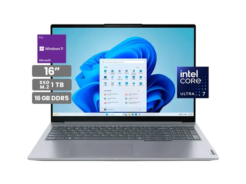 Laptop Lenovo ThinkBook 16 G7 16" Intel Core Ultra 7 155H 16GB SSD1TB Wind11 Pro