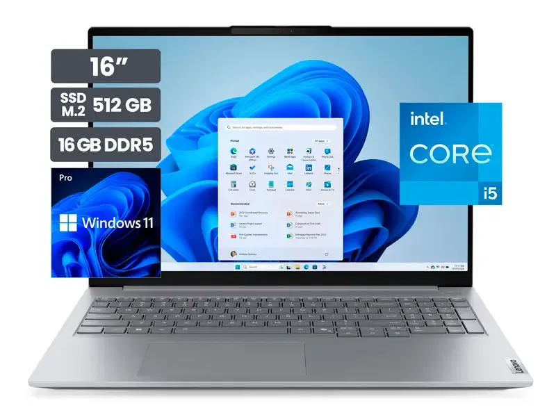 Laptop Lenovo Thinkbook 16 G8 IAL Intel Core 5-225U 16GB SSD 512GB 16" W11Pro