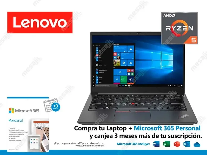 Laptop Lenovo ThinkPad E14 Gen3 AMD Ryzen 5-500U 8GB/SSD 512GB M.2/14"  W10Pro