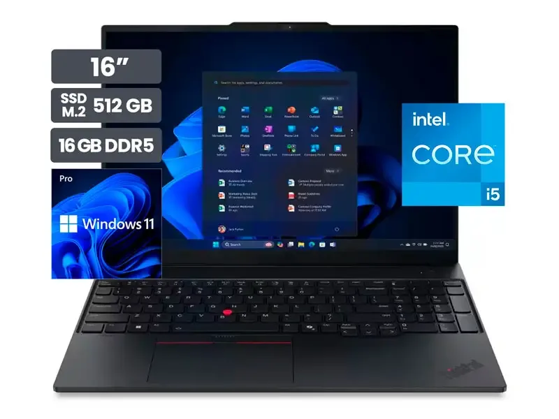 Laptop Lenovo ThinkPad E16 Gen 3  Core ultra 5-235H 16GB SSD 512GB 16" W11P