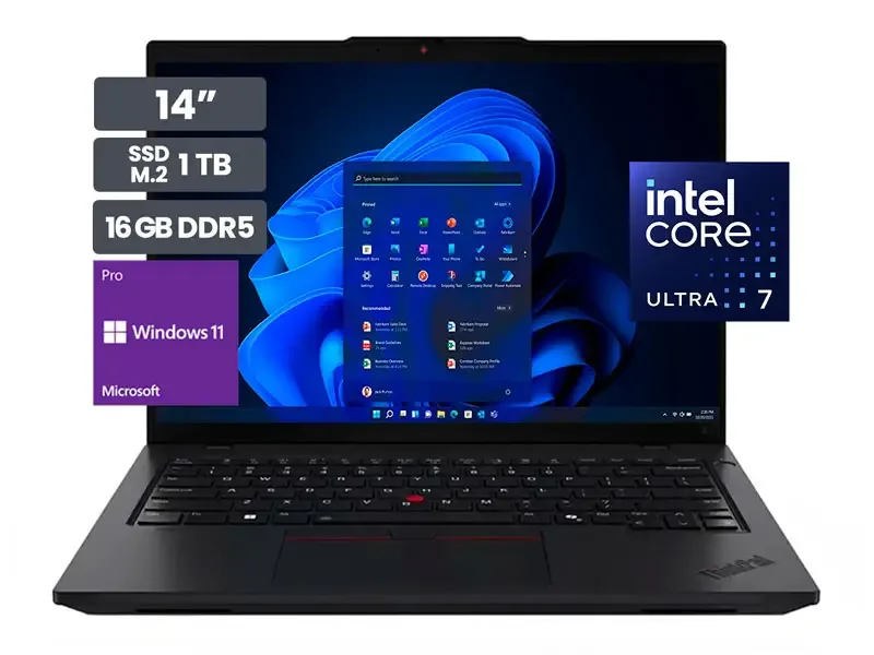 Laptop Lenovo ThinkPad L14 Gen 14" 5 Intel Core Ultra 7 155U 16GB SSD1TB Wind11 Pro