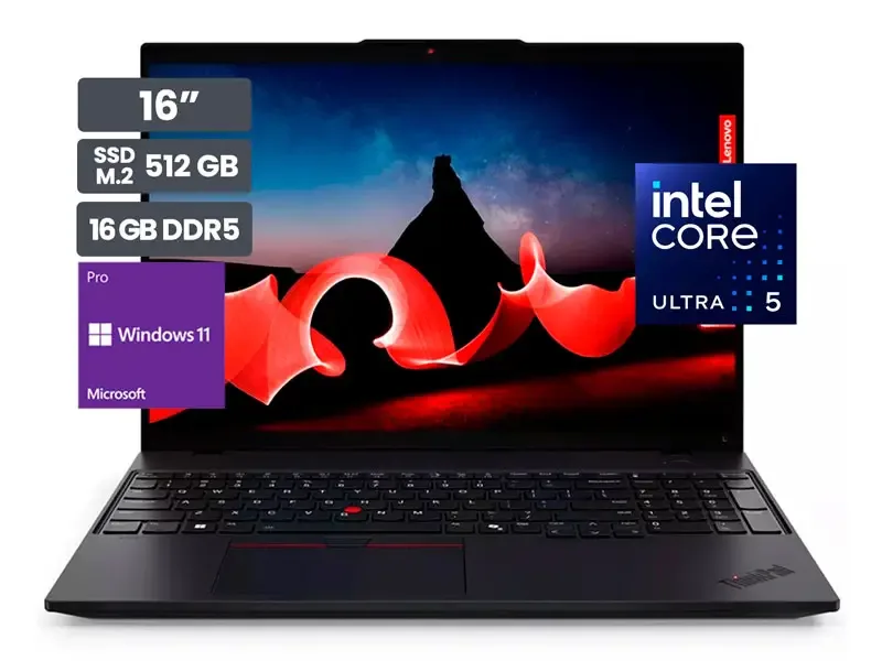 Laptop Lenovo Thinkpad L16 Gen 1 Intel Ultra 5-125U 16GB/SSD512GB/16"/W11Pro