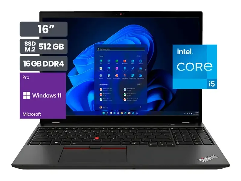 Laptop Lenovo ThinkPad T16 Gen 1 Intel Core i5-1235U 16GB/SSD512GB/16" WUXGA/W11P