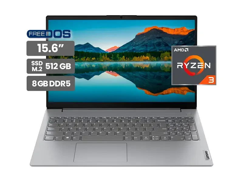 Laptop Lenovo V15 G4 15.6" AMD Ryzen 3 7320U 8GB SSD512GB No incluye Windows