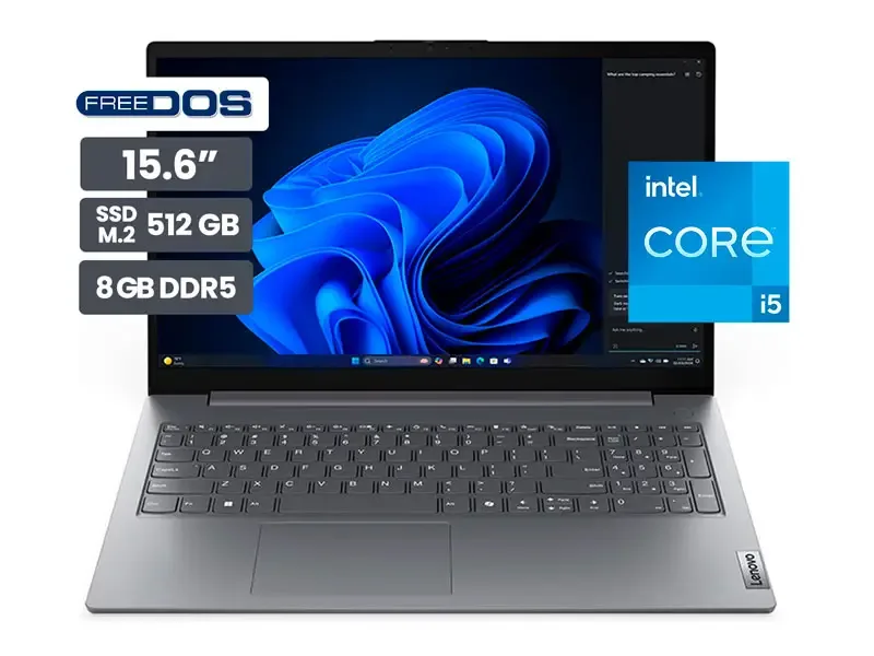 Laptop Lenovo V15 G5 IRL 15.6"FHD Intel Core i5-13420H 8GB SSD512GB No incluye Windows