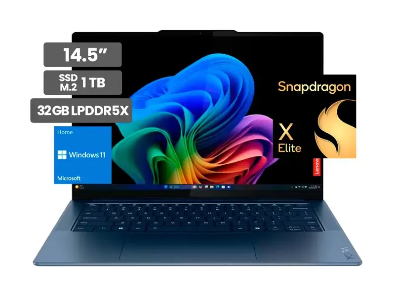 Laptop Lenovo Yoga Slim 7 14.5" Touch Snapdragon X1E-78-100 32GB SSD1TB Wind11 Home