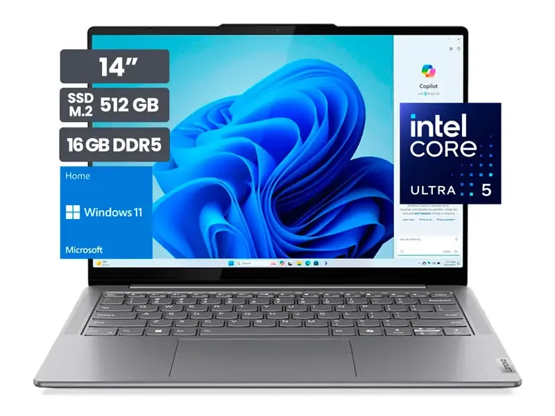Laptop Lenovo Yoga Slim 7 Intel Ultra 5-125H 16GB/SSD512GB/14"/W11H