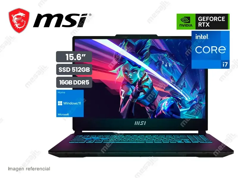 Laptop MSI Gaming Cyborg 15 A12VF Intel i7-12650H 16G/SSD 512GB/V8GB RTX4060/15.6"/ W11h