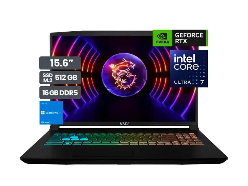 Laptop MSI Gaming Cyborg 15 AI A1VFK-CU7 Intel Ultra 7 16G/SSD 512GB/V8GB RTX4060/15.6"/ W11h