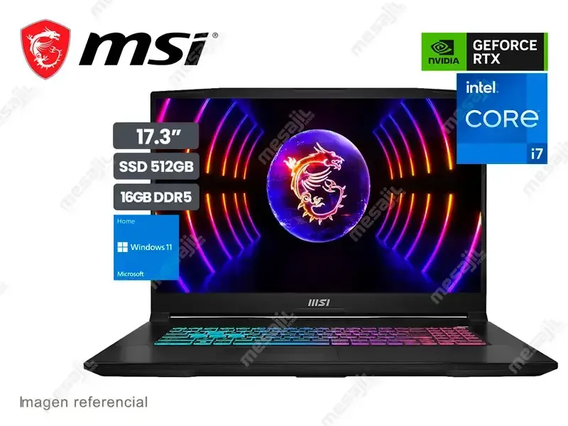 Laptop MSI Gaming Katana 17 B13VEK Intel i7-13620H 16G/SSD 512GB/RTX4050 6GB/17.3" FHD 144Hz/W11H