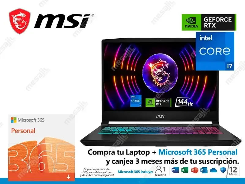 Laptop MSI Gaming Katana 17 B13VFK Intel i7-13620H 16G/SSD 512GB/RTX4060 8GB/17.3" FHD 144Hz/W11H