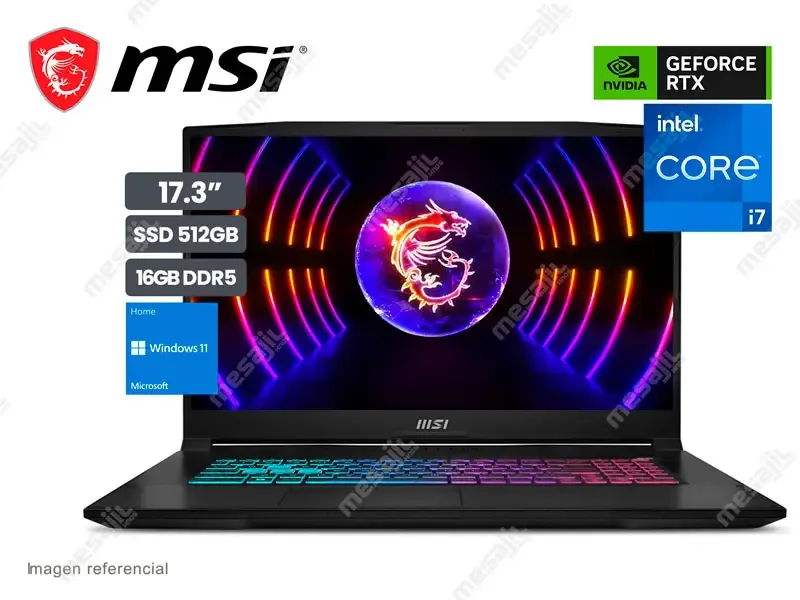 Laptop MSI Gaming Katana 17 B13VFK Intel i7-13620H 16G/SSD512GB/RTX4060 8GB/17.3" FHD 144Hz/W11H