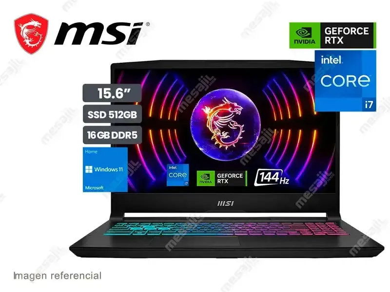 Laptop MSI Gaming Katana B13VEK  Intel i7-13620H 16G/SSD 512GB/V6GB RTX4050/15.6"/ W11h
