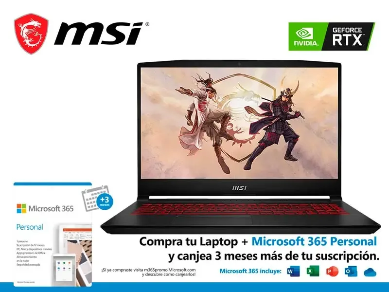 Laptop MSI Gaming Katana GF66 12UE Intel i7-12700H 8GB/SSD 512GB/V6GB RTX3060/15.6" 240Hz/W11h