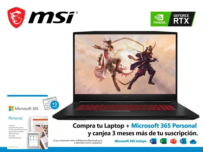 Laptop MSI Gaming Katana GF76 11UD Intel i7-11800H 16GB/SSD 512GB/V4GB/17.3"/W10