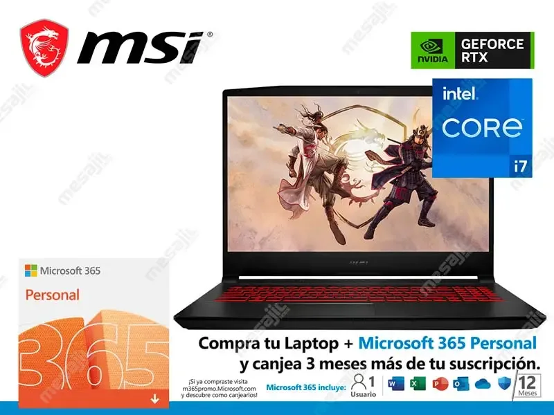 Laptop MSI Gaming Katana GF76 12UE Intel i7 12700H 8G/SSD 512GB/RTX3060 6GB/17.3" FHD 144Hz/W11H