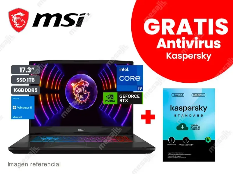 Laptop MSI Gaming PULSE 17 B13VGK  Intel i9-13900HX 16GB/SSD 1TB/RTX4070 8GB/17.3"/W11H