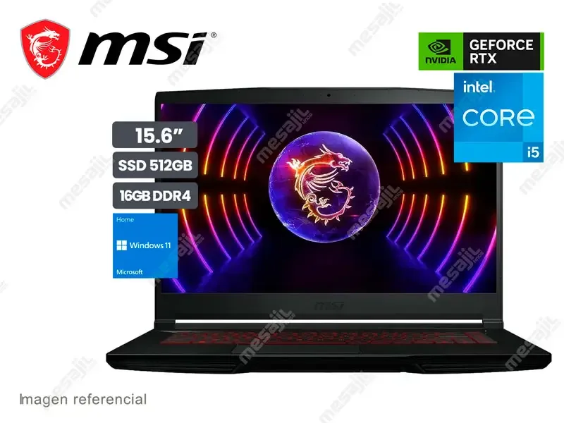 Laptop MSI Gaming Thin GF63 12VE Intel i5-12450H 16GB/SSD 512GB/RTX4050 6GB/15.6" FHD 144Hz/W11H