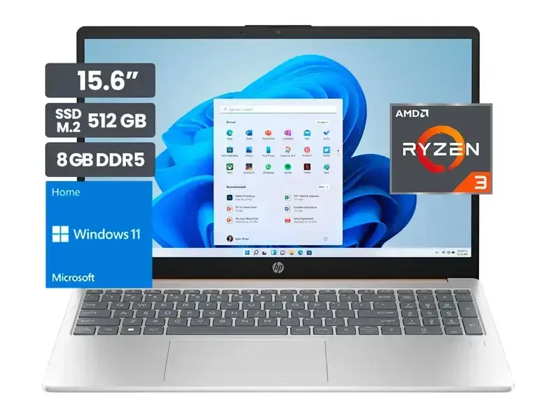 Laptop Ryzen 3 7320U HP 15-FC0068la 8GB/SSD512/15.6" FHD W11h Pale Rose