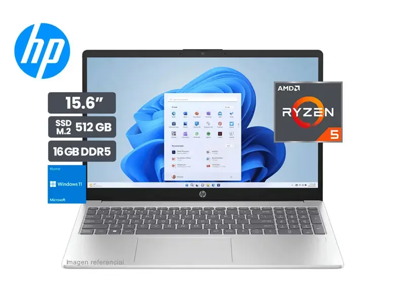 Laptop Ryzen 5 7520U HP 15-FC0002LA 16GB/SSD512/15.6" W11h
