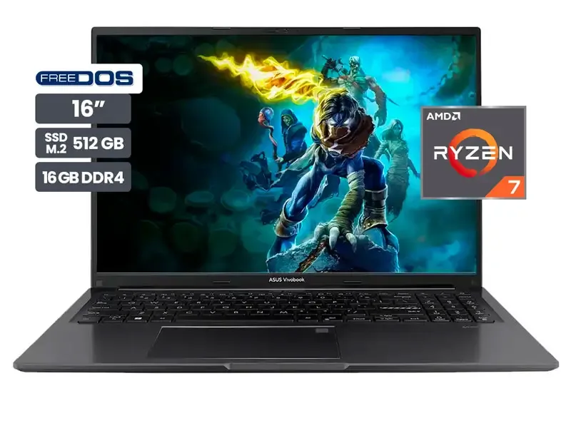 Laptop Ryzen 7 7730U ASUS Vivobook 16 M1605 M1605YA-MB204 16GB/SS512/16"