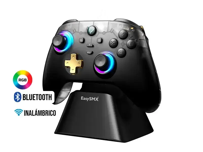 Mando Gamepad Inalambrico EASYSMX D05 Black BT RGB (VG-530)