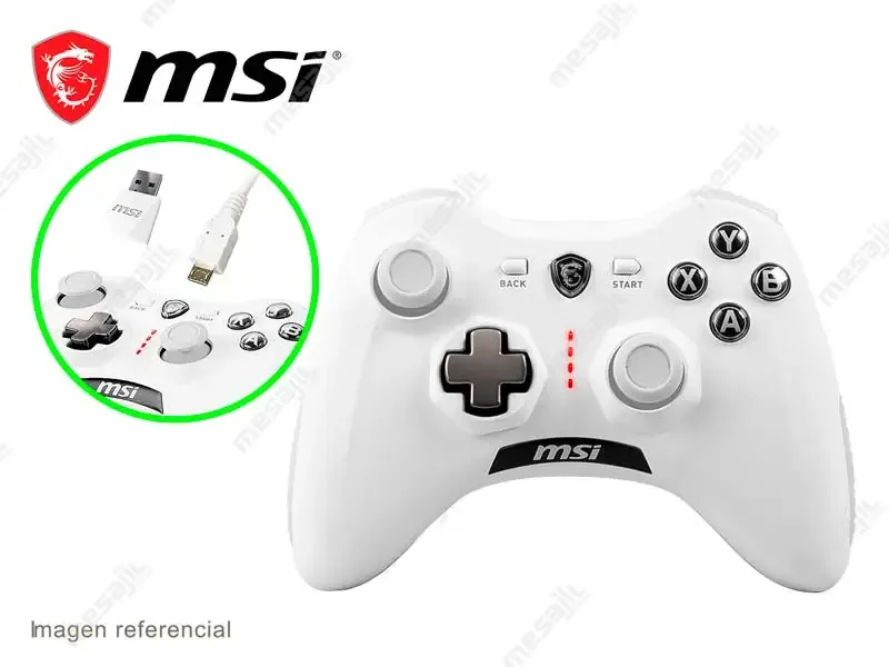 Mando Gamepad MSI FORCE GC30 V2  Inalambrico USB White
