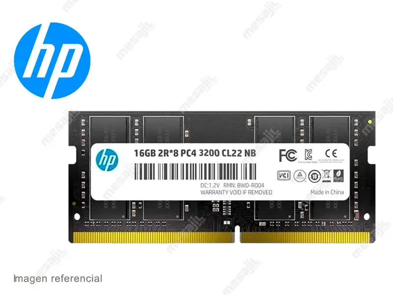Memoria DDR4 HP PC4 3200MHz 16GB SODIMM (2E2M7AA#ABB)