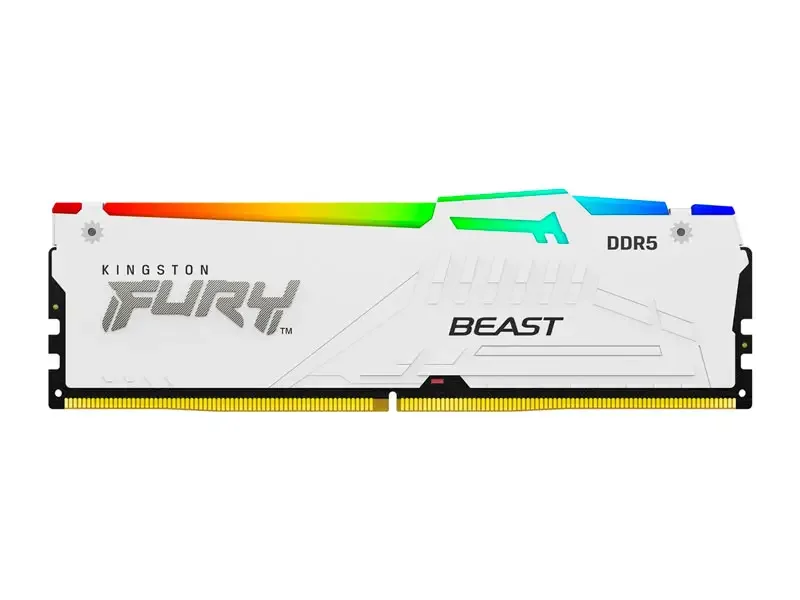 Memoria DDR5 16GB FURY Beast Kingston 5200MHz CL40 KF552C40BWA-16 Blanco