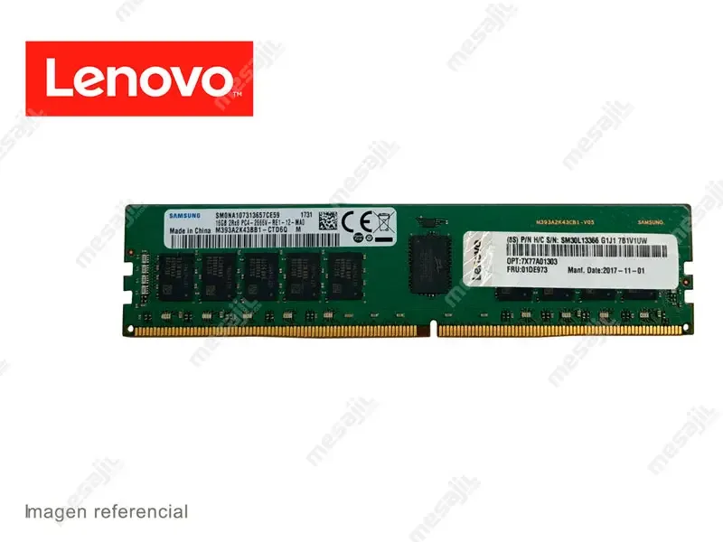 Memoria Lenovo DIMM 16GB DDR-4 PC4-25600 3200Mhz  ST50