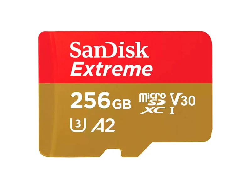 Memoria micro SD 256GB Sandisk Extreme UHS-I 190MB/s (SDSQXAV-256G-GN6MA)