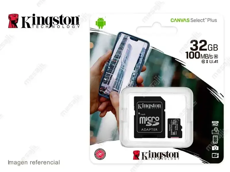 Memoria micro SD 32GB Kingston Canvas Select Plus Class 10 100 MB/s (SDCS2/32GB)