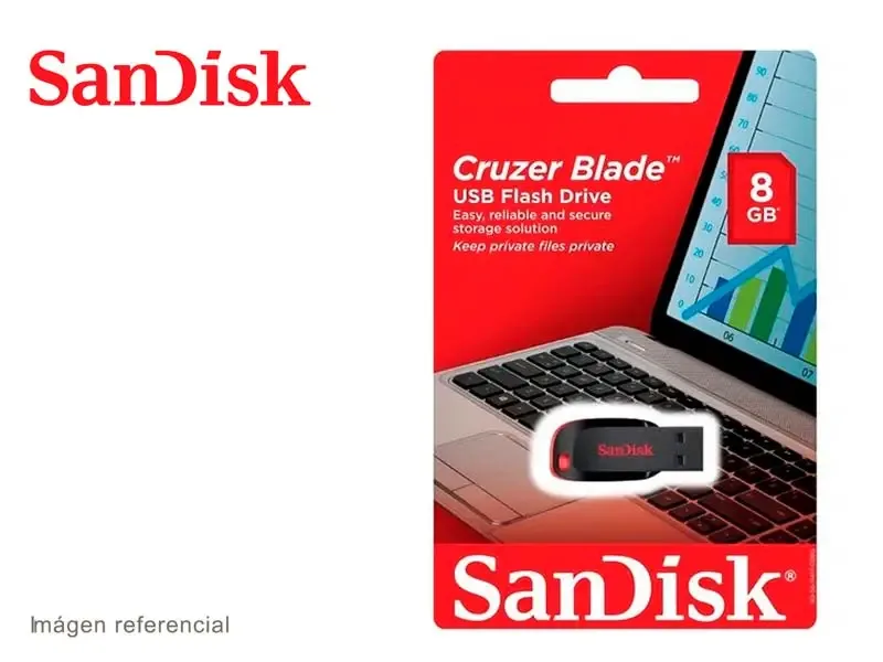 Memoria USB 2.0 8GB SanDisk Cruzer Blade (SDCZ50-008G-B35) Black