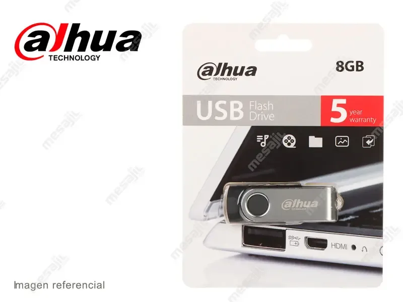Memoria USB 2.0 8GB U116 Dahua (DHI-USB-U116-20-8GB) Giratorio