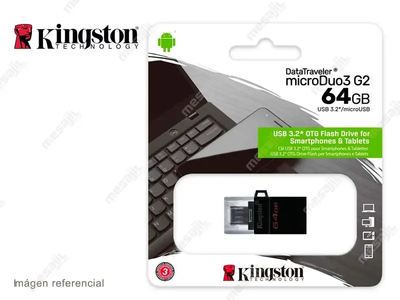 Memoria USB 3.0 64GB Kingston DataTraveler microDuo3 G2 (DTDUO3G2/64GB)