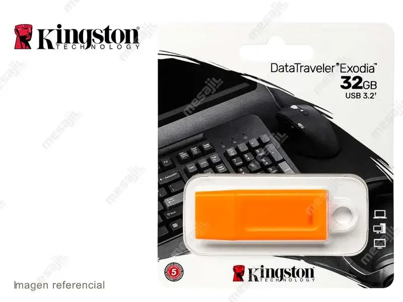 Memoria USB 3.2 32GB Kingston DTX Orange Translucer Ring
