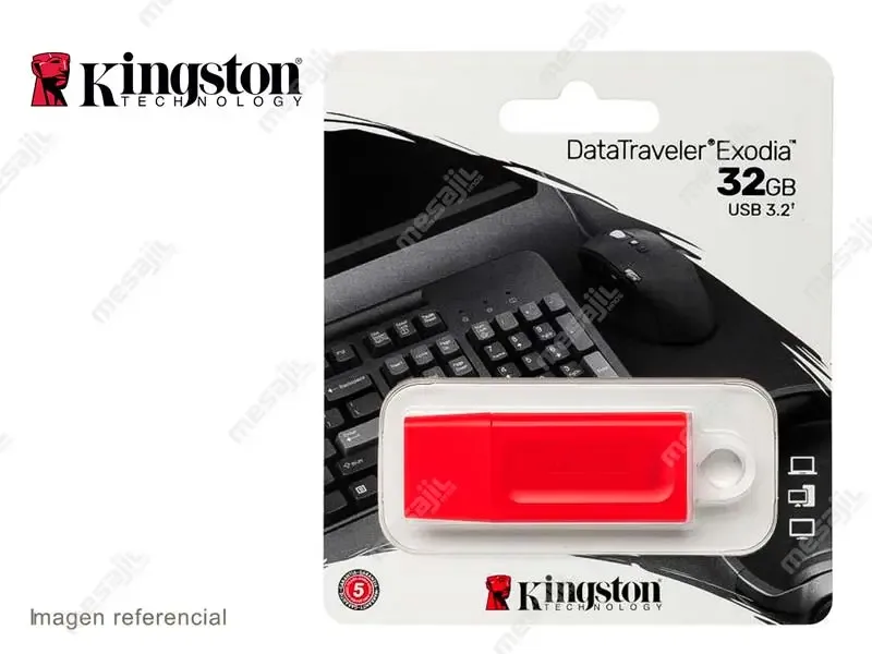 Memoria USB 3.2 32GB Kingston DTX Red Translucer Ring