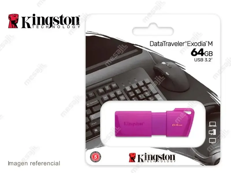 Memoria USB 3.2 64GB Kingston DataTraveler Exodia Morado