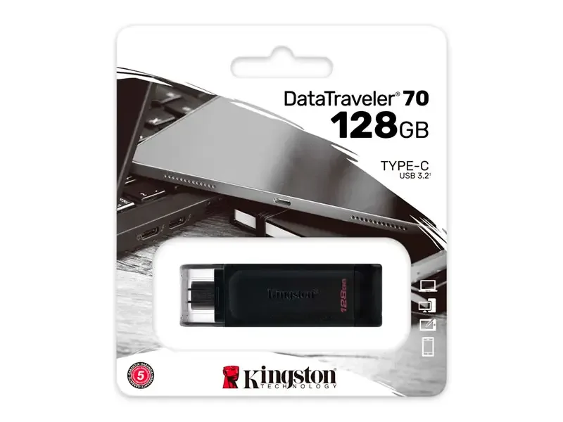 Memoria USB-C 3.2 128GB Kingston DataTraveler 70 (DT70/128GB)