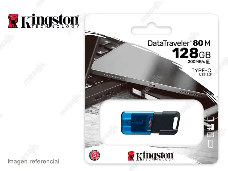Memoria USB-C 3.2 128GB Kingston DataTraveler (DT80M/128GB)