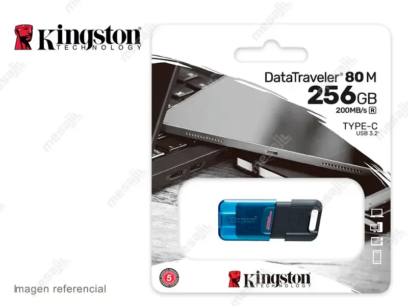 Memoria USB-C 3.2 256GB Kingston DataTraveler (DT80M/256GB)