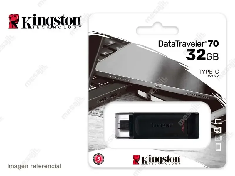 Memoria USB-C 3.2 32GB Kingston DataTraveler 70 (DT70/32GB)
