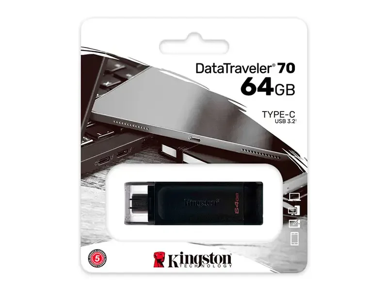 Memoria USB-C 3.2 64GB Kingston DataTraveler 70 (DT70/64GB)