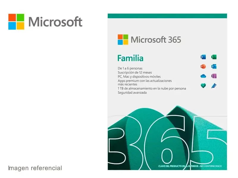 Microsoft 365 Family - Annual subscription - Windows - Spanish -  Office